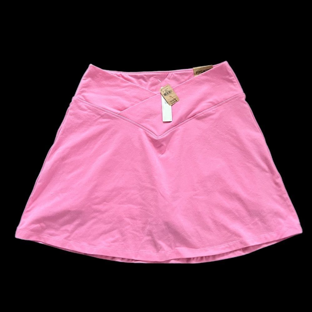 Victorias Secret Pink Cotton High Waist V crossover Skirt Pink Large